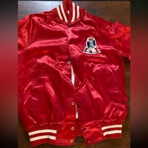New England Patriots Swingster Satin Bomber Jacket
